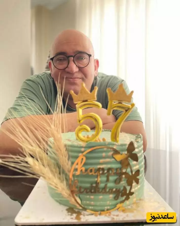 جشن تولد ساده 57 سالگی نادر سلیمانی، قاسم هندوانه فروش سریال ستایش -  چه کیک خاص و شیکی