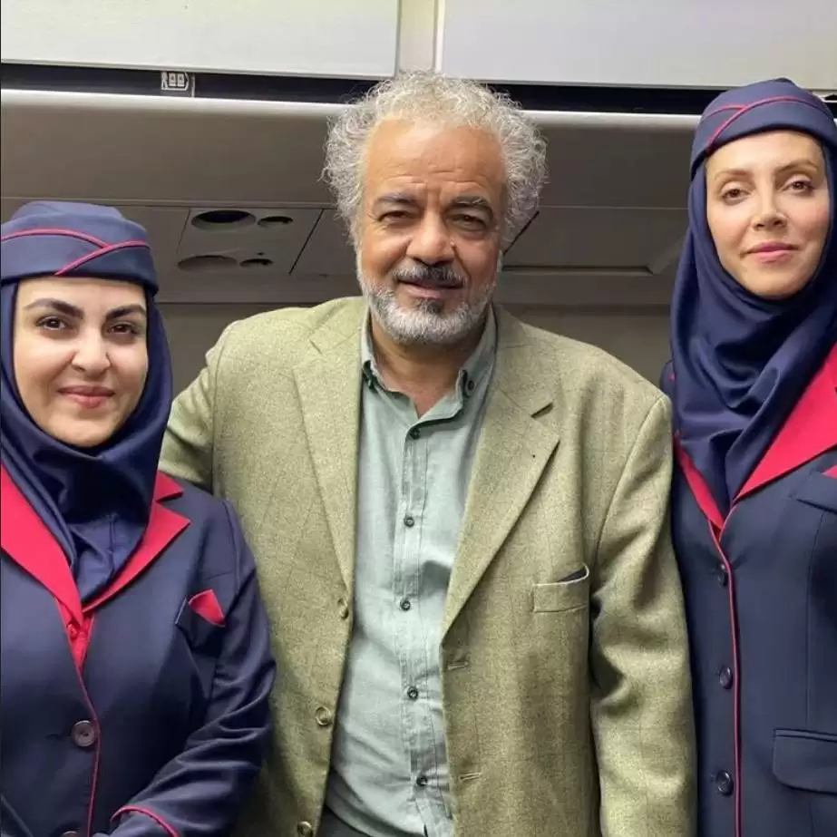 قشنگ ترین خانم مهمانداران هواپیمایی ایران !  + عکس با بازیگر سریال نون خ 