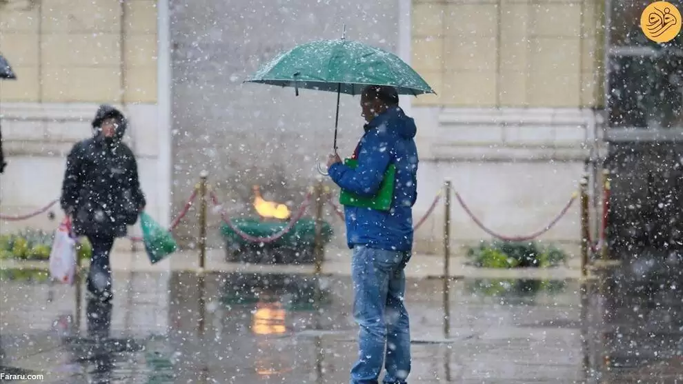 تصاویر - بارش برف در پایتخت بوسنی و هرزگوین