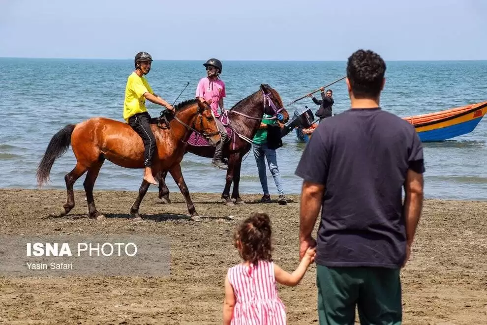 تصاویر - مسابقات اسب دوانی در ساحل انزلی