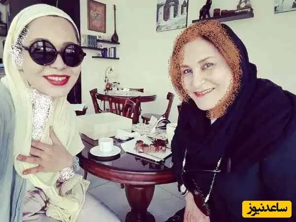 خلوت جالب سانیا سالاری ارغوان سریال دلدادگان با مادرش در یک کافه ایرانی شیک -  چقدر آرامش بخش+عکس