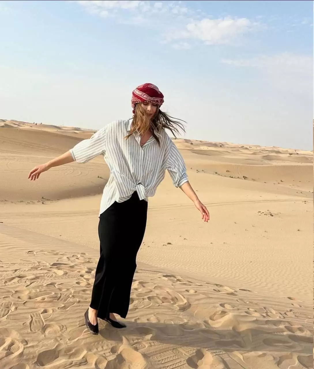 عکس -  ماریا شاراپووا در صحرای دبی