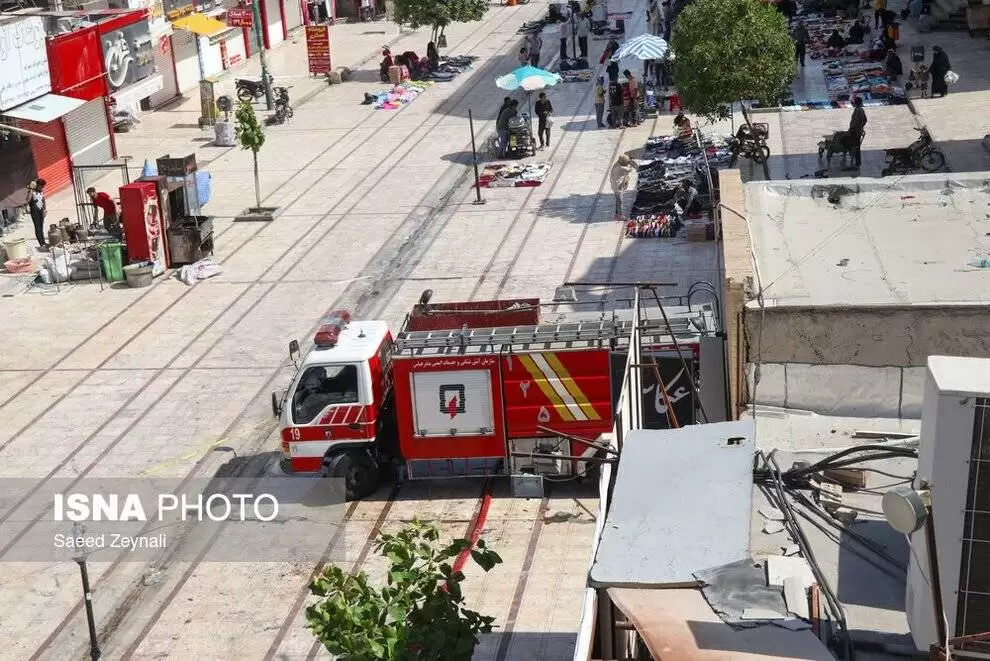 تصاویر - آتش سوزی در بازار مرکزی بندرعباس