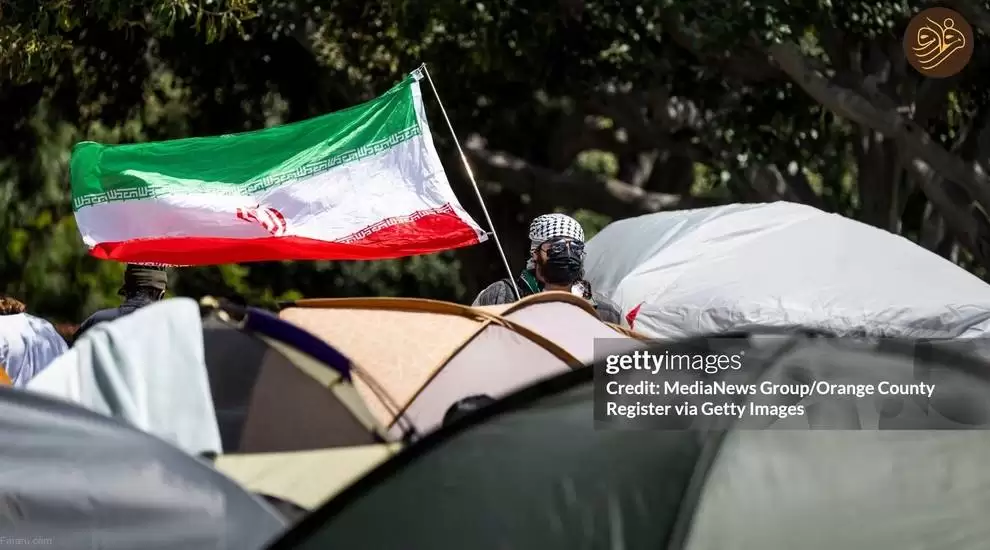 (عکس) اهتزاز پرچم ایران در یکی از دانشگاه های آمریکا