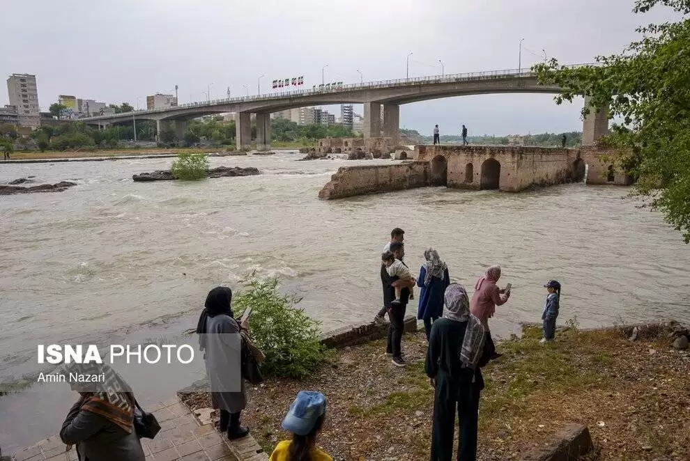 تصاویر - وضعیت رودخانه دز در بارش های اخیر