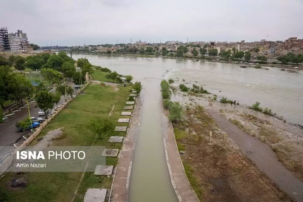 تصاویر - وضعیت رودخانه دز در بارش های اخیر
