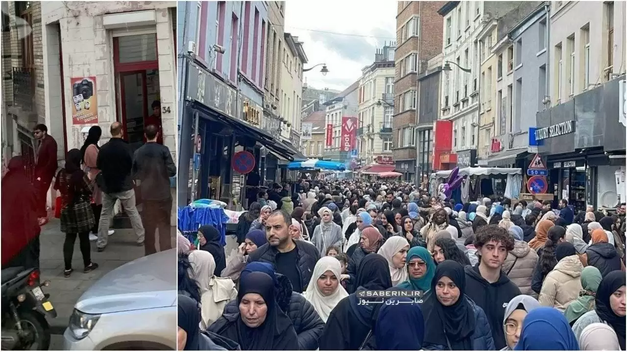 وضعیت جالب پوشش زنان در خیابان های بروکسل بلژیک  -  عکس