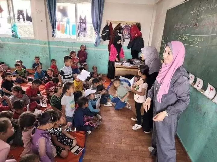 از خودگذشتگی معلمان فلسطینی در شرایط جنگی حاکم بر نوار غزه - عکس