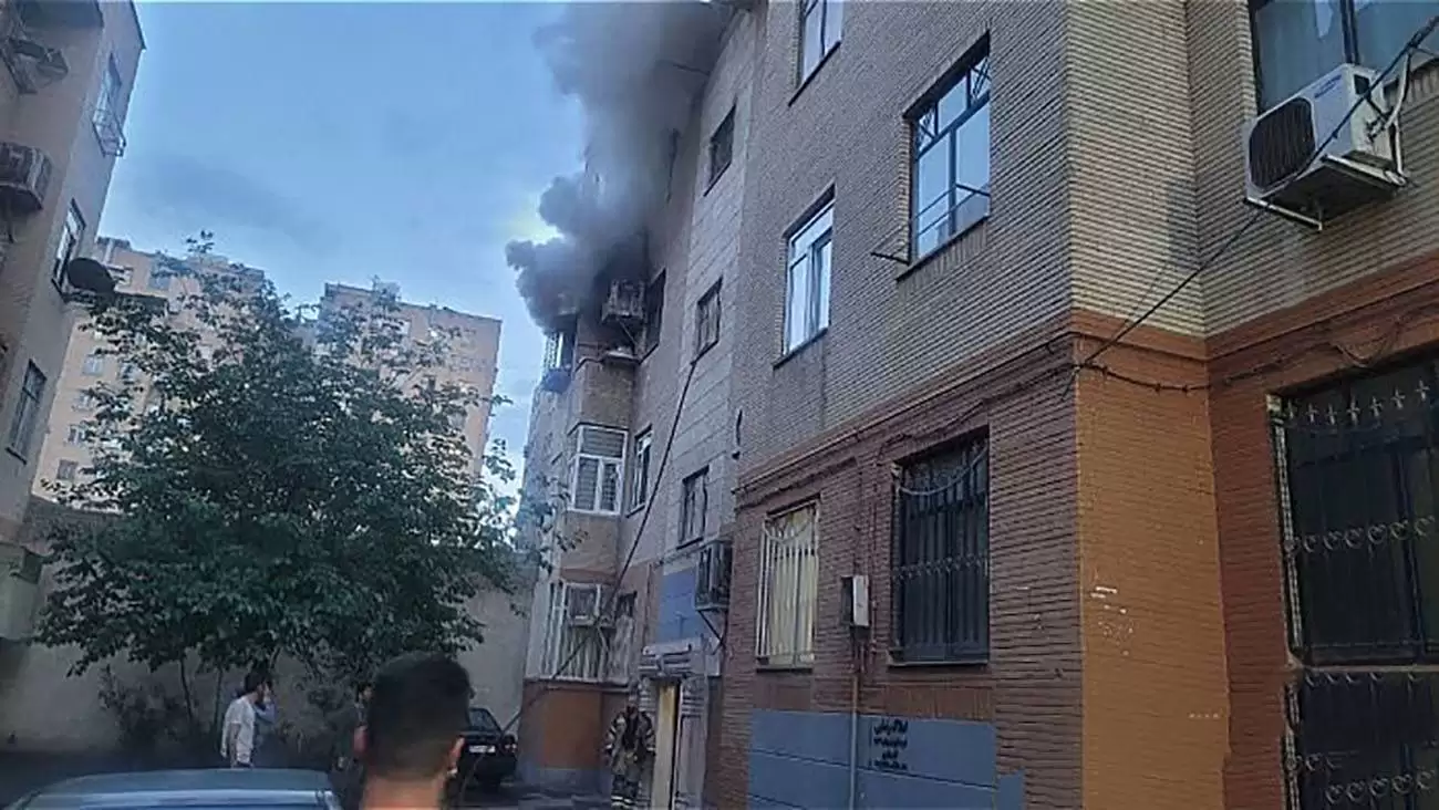 آتش سوزی خانه ای  در جاده ورامین