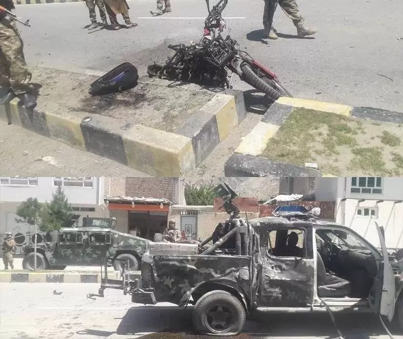 اولین تصاویر از انفجار انتحاری در بدخشان + جزئیات  -  3 نفر کشته شدند