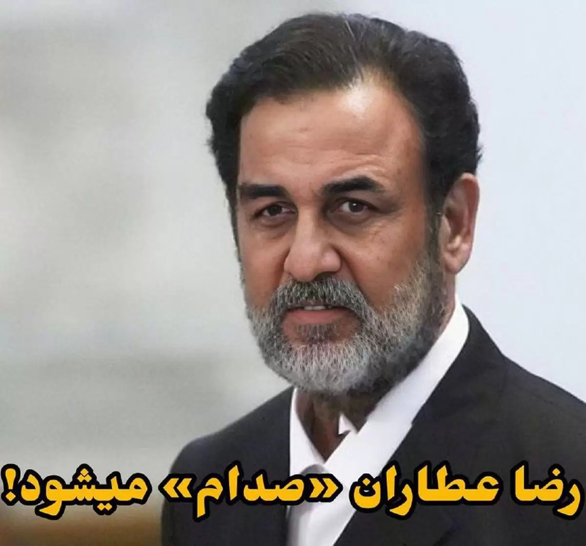 شباهت جالب رضا عطاران با صدام حسین قبل از اعدام+عکس