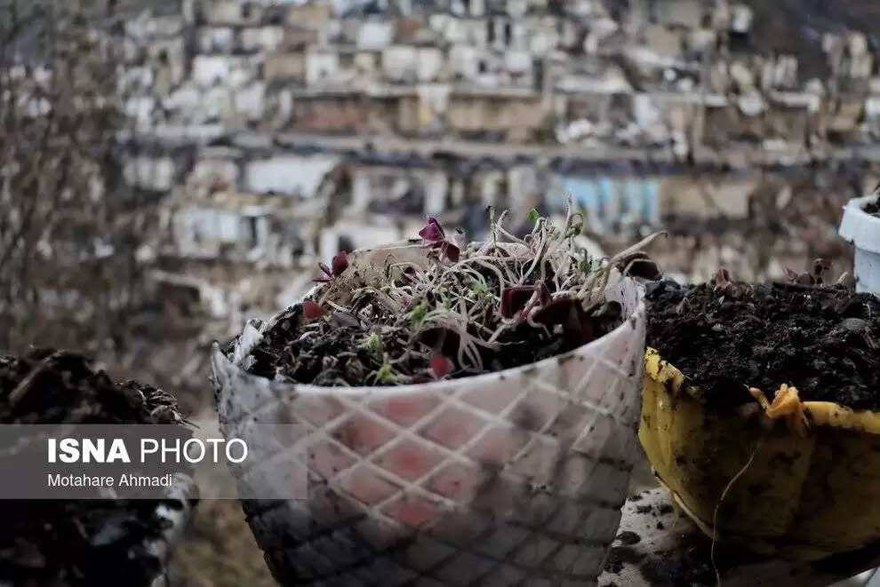 تصاویر - روستای امام زاده ابراهیم یک هفته پس از آتش سوزی