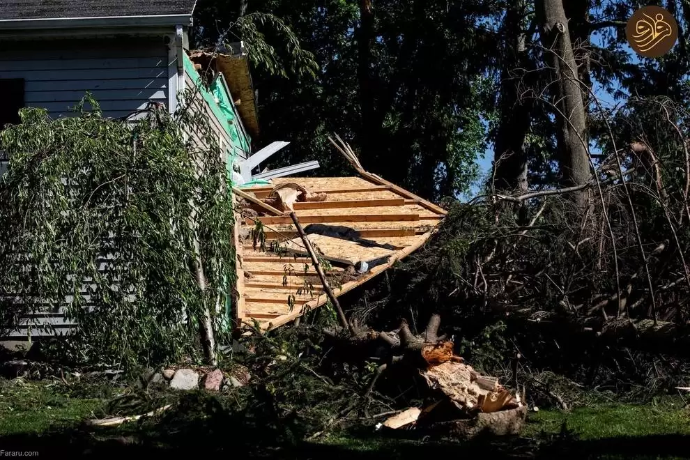 تصاویر - خسارات طوفان در ایالت میشیگان آمریکا