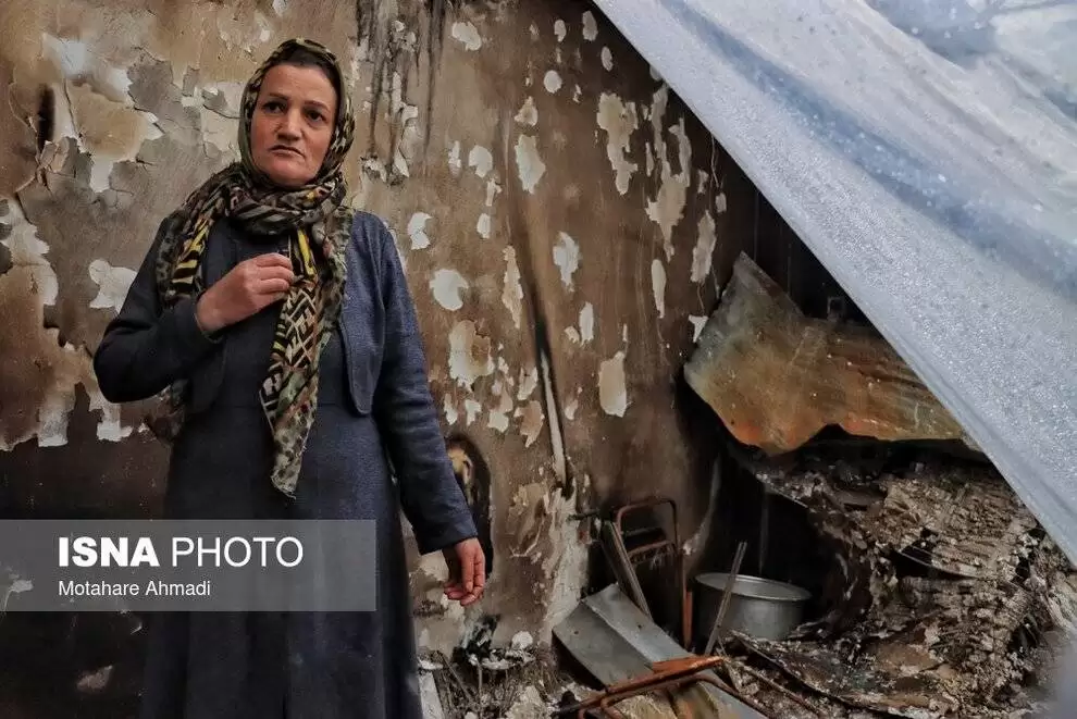 تصاویر - روستای امام زاده ابراهیم یک هفته پس از آتش سوزی