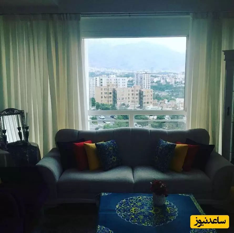 عکس دکوراسیون خانه زیبای آزاده نامداری در برج لاکچری  -  سلیقه زنانه خانم مجری دل همه را خون کرد!