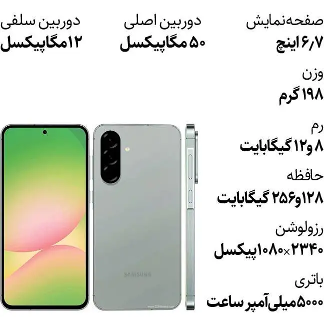 گلکسی a56 رونمایی شد  -  مشخصات این گوشی را مشاهده کنید