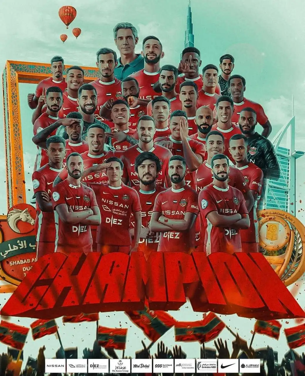 تصویر  -  قهرمانی آزمون و عزت اللهی در لیگ امارات