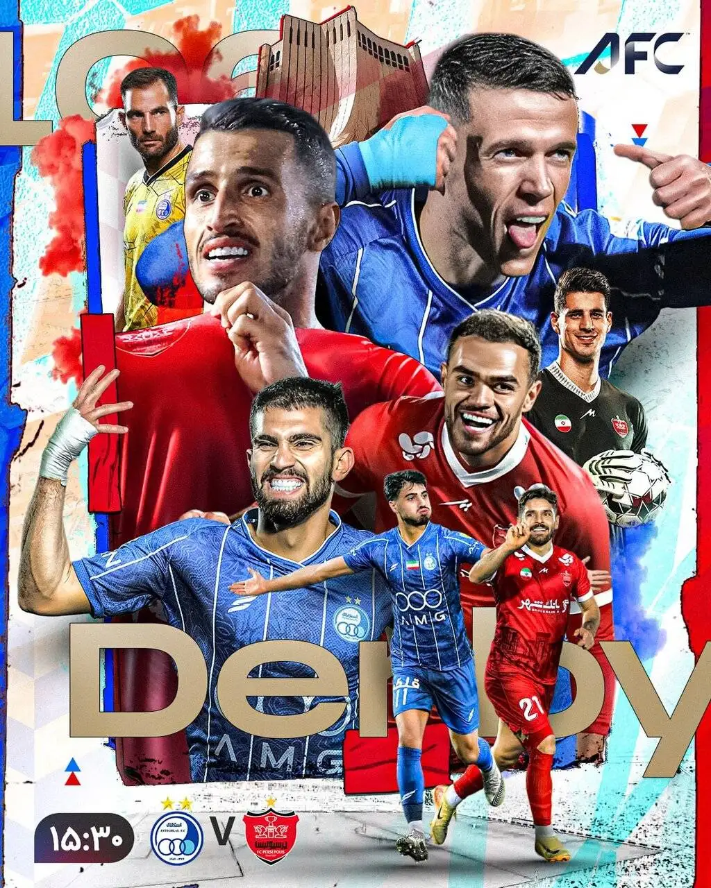 عکس -  پوستر ویژه afc برای دربی 106 تهران