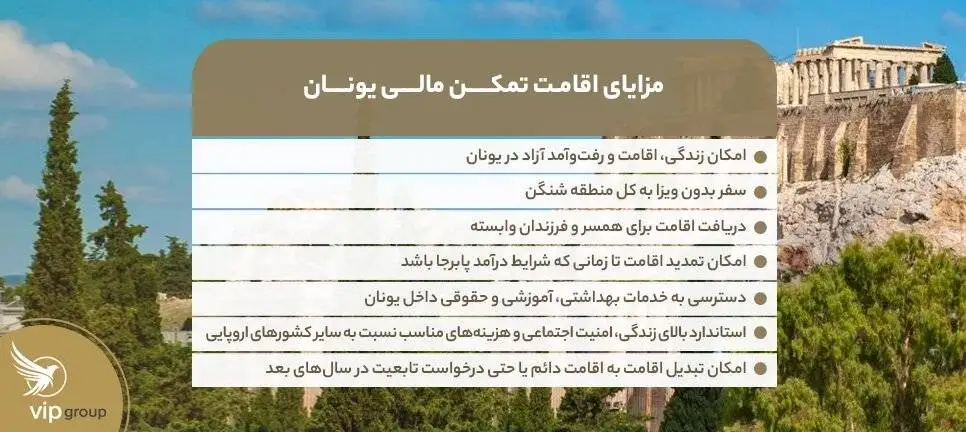 بررسی شرایط اقامت از طریق تمکن مالی در یونان