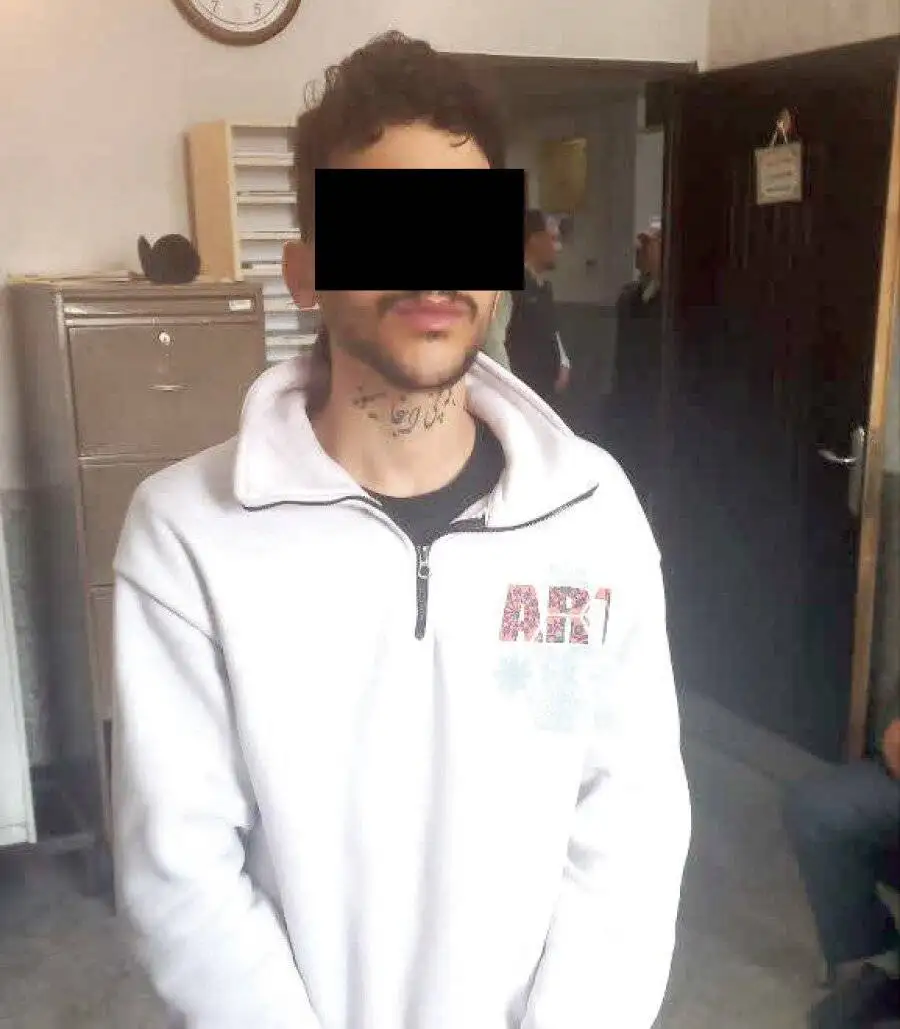 آدمکشی پسر جنوبی در مشهد  -  خالکوبی جالب روی گردن قاتل + عکس