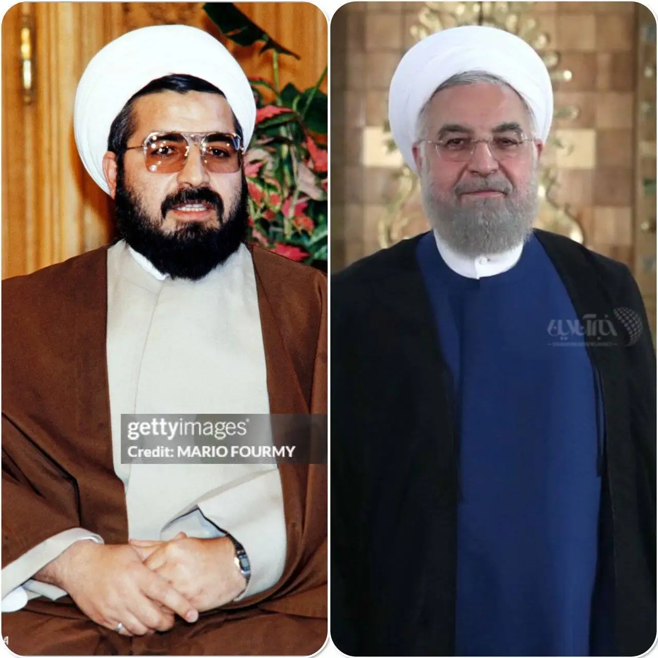 تصویر - تغییر چهره حسن روحانی بعد از گذشت 41 سال؛ از بازدید از سفارت ایران در فرانسه تا پاستور