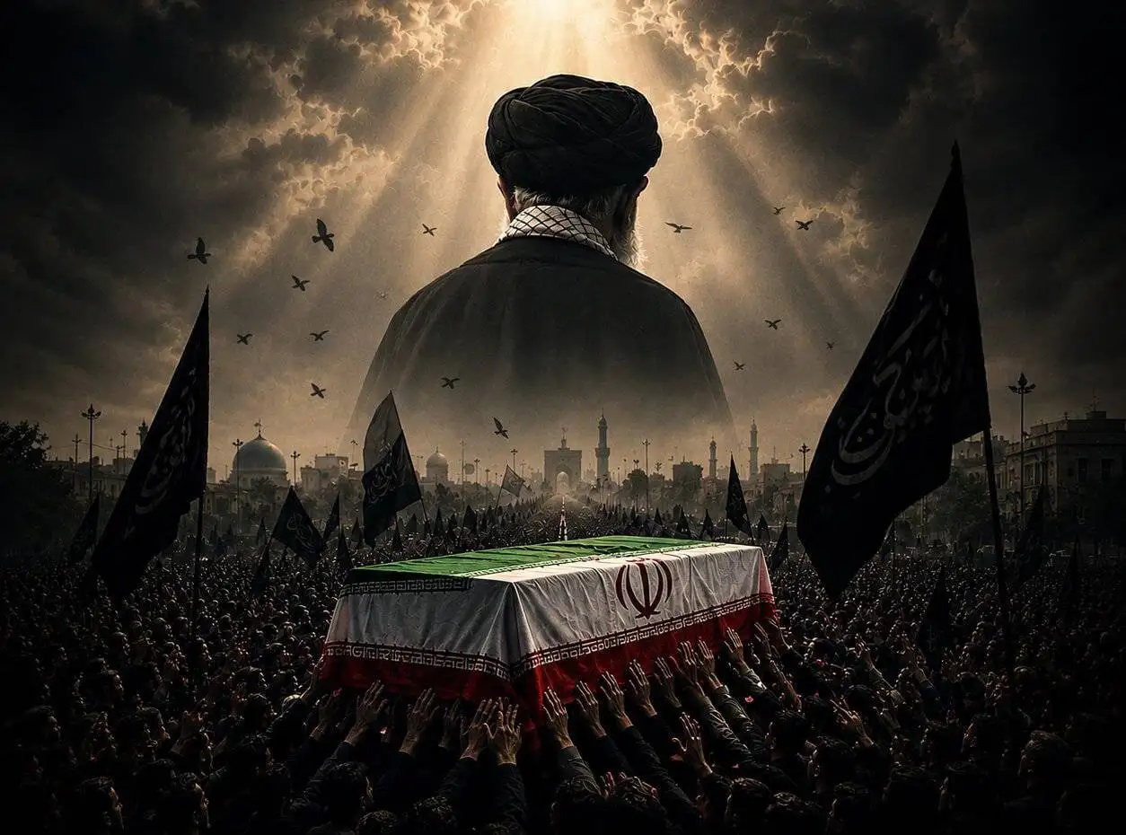 سفرت به خیر اما...  -  آثاری از هنرمندان ایرانی در پویش #بدرقه_یار برای مشایعت پیکر قائد شهید