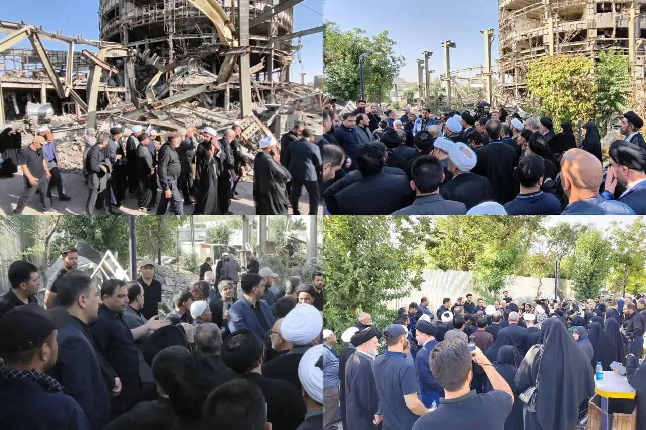 بازدید میهمانان خارجی آیین وداع از پژوهشگاه فضایی ایران+ تصاویر - این پژوهشگاه در جنگ اخیر آسیب جدی دید