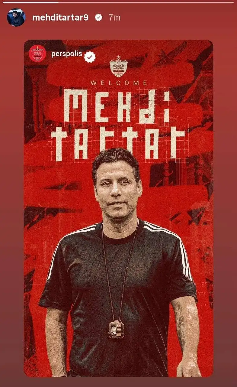نخستین استوری سرمربی جدید پرسپولیس