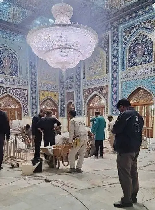 نخستین عکس از آرامگاه ابدی رهبر شهید در رواق دارالذکر حرم امام رضا(ع) - ببینید