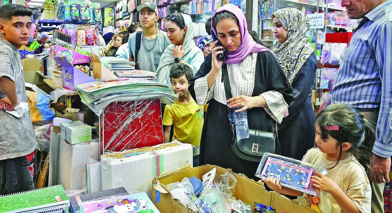 تصاویری از بازار خرید لوازم التحریر در روزهای پایانی شهریور
