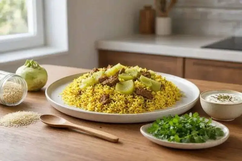 درست کردن قنبیدپلو؛ غذای جالب و خوشمزه قمی که ثبت ملی شده