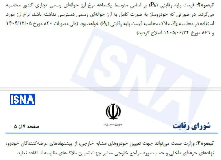 تغییرات جدید برای قیمت گذاری بازار خودرو ؛ دستورالعمل تنظیم بازار خودرو تغییر کرد