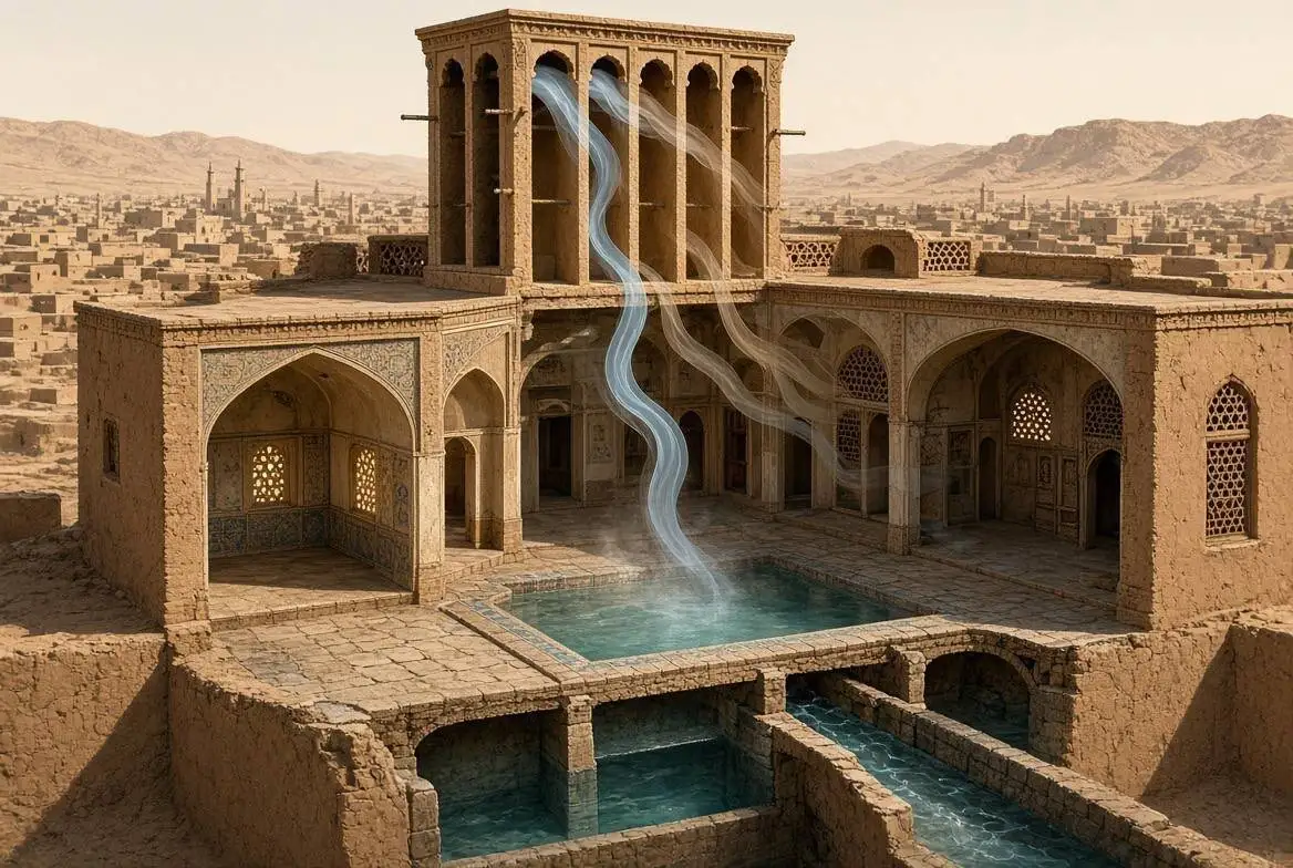 بادگیر؛ شاهکار معماری ایرانی برای مقابله با گرمای کویر - این کولر طبیعی چگونه بدون برق خانه را خنک می کرد؟