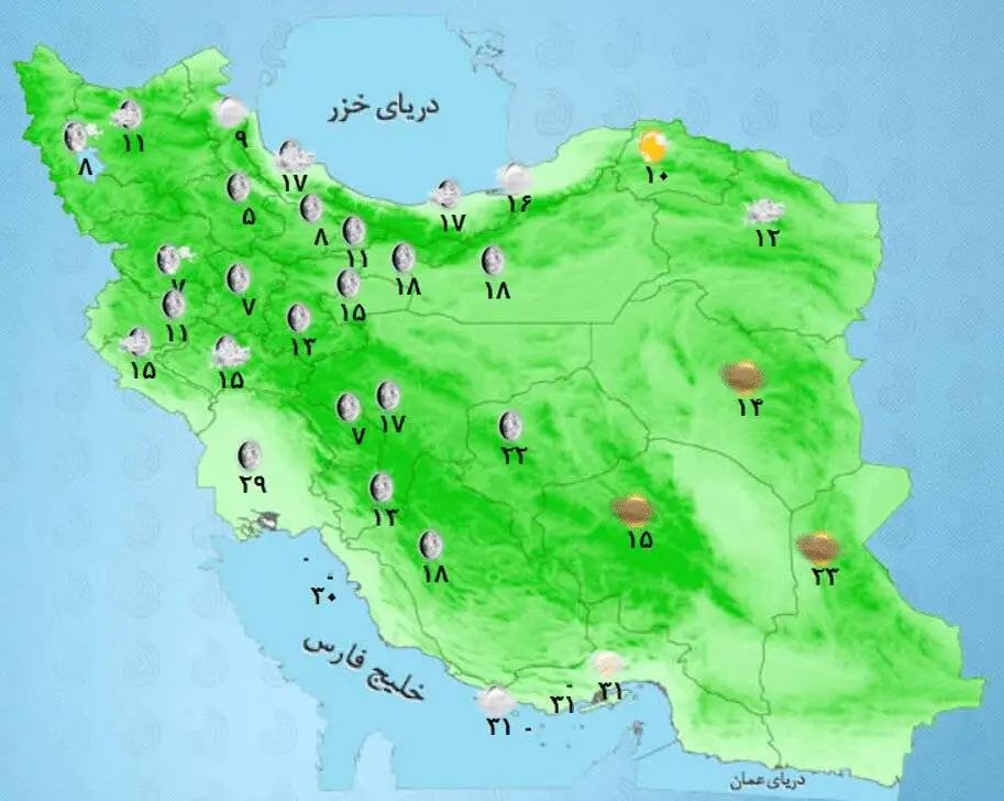 موج جدید بارشی 23 استان را فرا می گیرد؛ تهران هم بارانی می شود؟
