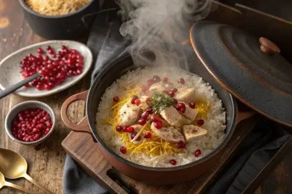 انار پلو شیرازی؛ یک انتخاب باشکوه برای سفره های پاییزی
