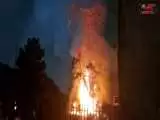 ویدیو  -  درخت نوبهار در کرمانشاه در آتش سوخت