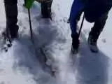 ویدیو  -  دفن شدن تابلو قله پیرخدر شاهو کرمانشاه