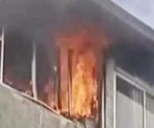 لحظات آتش سوزی در بازار روز چالوس + ویدیو