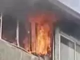 لحظات آتش سوزی در بازار روز چالوس + ویدیو