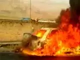 6 کشته و زخمی در تصادف ناگوار نیسان آبی با پژو در جاده جهرم   -  زنده زنده سوختند