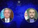 گفتگوی امیرعبداللهیان و گوترش درمورد حمله ایران