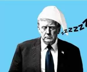این بار ترامپ خواب آلود سوژه شد!