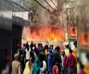 ویدیو  -  آتش سوزی در وزارت کشور هند