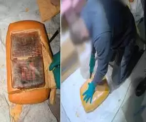 (فیلم) جاسازی محموله گران قیمت مواد مخدر داخل قطعات پنیر