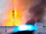 ویدیو  -  تصاویری جدید از آتش سوزی ساختمان بورس