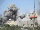 (فیلم) لحظه انهدام یک برج مسکونی در غزه