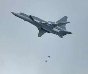 ویدیو  -  نخستین تصاویر از سقوط بمب افکن درشت پیکر ارتش روسیه در استاوروپل