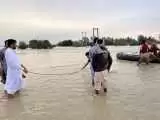 ویدیو  -  تصاویری از سیلاب در مسیر جاده اصلی نوبندیان به راسک