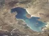 جدیدترین وضعیت دریاچه ارومیه + ویدیو  -  جزیره های شمال غرب دریاچه غرق آب شدند