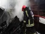 آتش سوزی بزرگ انبار گوگرد در شهرستان مشهد مقدس